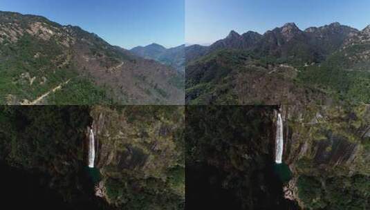 神龙谷瀑布风景区高清在线视频素材下载