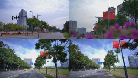 成都市温江区街道空镜高清在线视频素材下载