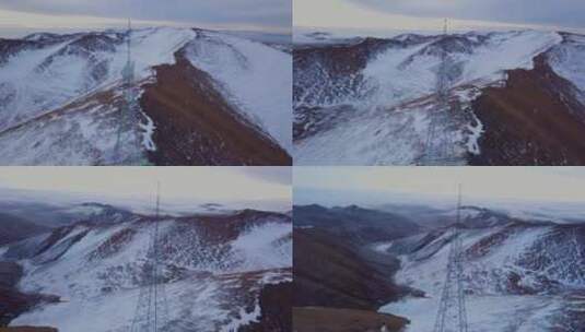 4K西藏5200雪山顶云海铁塔04高清在线视频素材下载