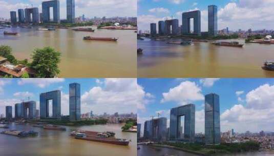 广州之窗蓝天航拍-3高清在线视频素材下载