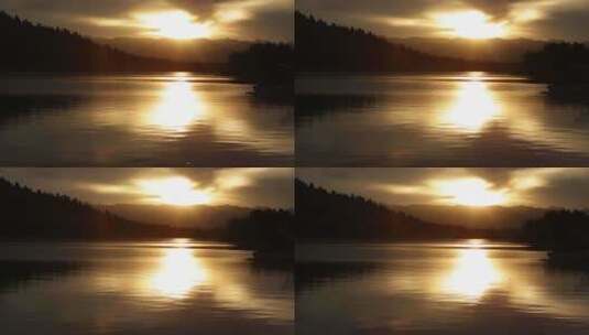 日落时的湖景高清在线视频素材下载