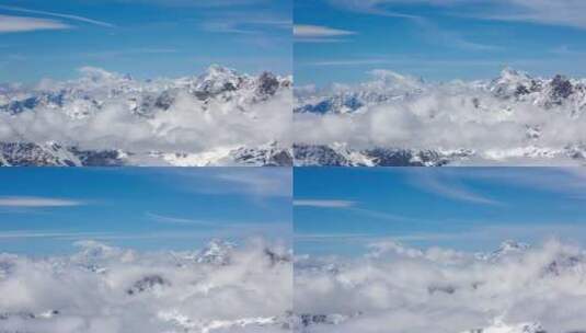 雪山峰顶全景高清在线视频素材下载