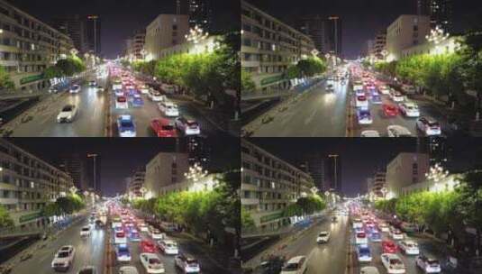 昆明城市夜景航拍高清在线视频素材下载