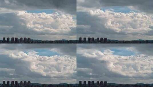 4K城市白云云层延时素材高清在线视频素材下载