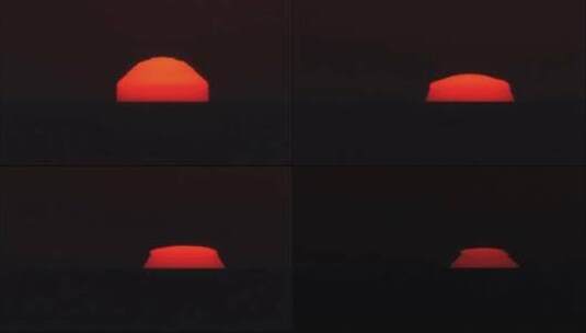海平面夕阳日落高清在线视频素材下载