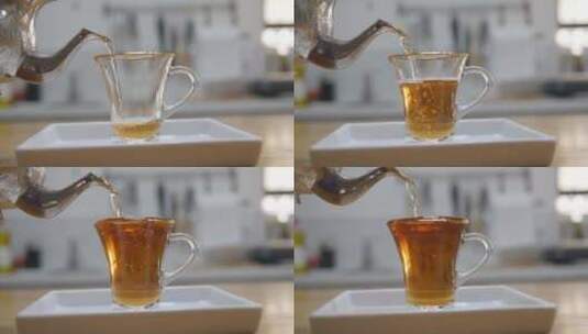 倒茶、饮茶、喝茶、茶水高清在线视频素材下载