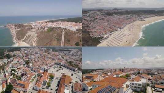 葡萄牙 纳扎尔 海滨高清在线视频素材下载