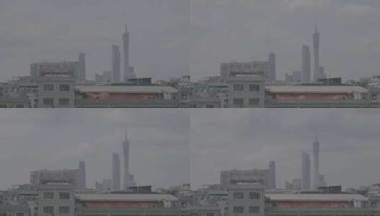 广州塔 小蛮腰 3:2 5K 6K log色彩 延时摄影高清在线视频素材下载