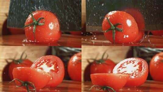 西红柿 番茄 番茄特写高清在线视频素材下载