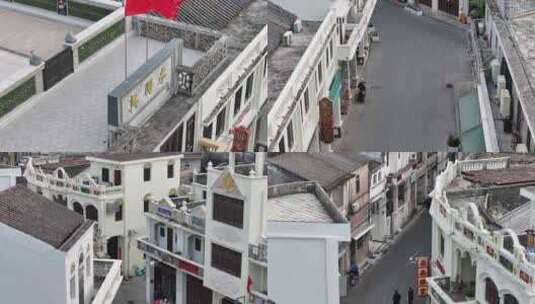 珠海斗门旧街航拍高清在线视频素材下载