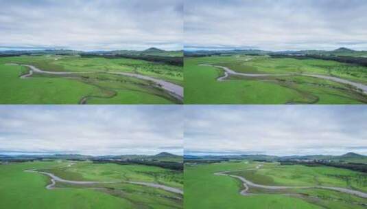 草原蜿蜒的河流高清在线视频素材下载