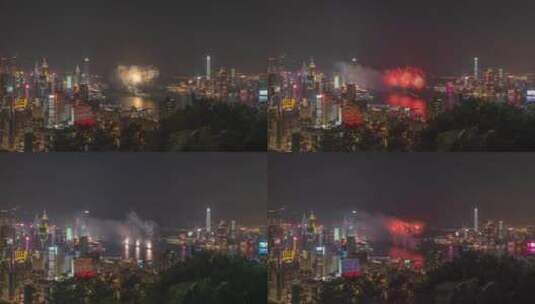 香港烟火延时高清在线视频素材下载