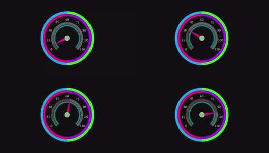 技术速度计动画。性能赛车仪表板。Vd 1高清在线视频素材下载