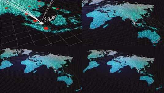 全球城市连接新加坡高清在线视频素材下载