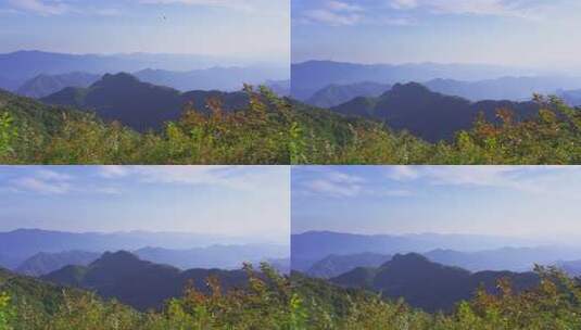 杭州临安大明山牵牛岗群山风景高清在线视频素材下载