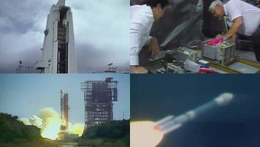 1978年GPS全球定位系统NAVSTAR卫星火箭高清在线视频素材下载