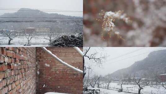 下雪雪花飘落升格慢动作实拍视频素材高清在线视频素材下载