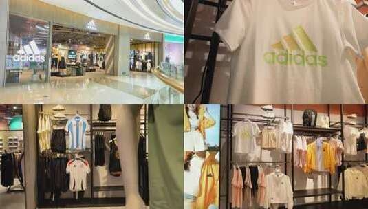 阿迪达斯服装店高清在线视频素材下载