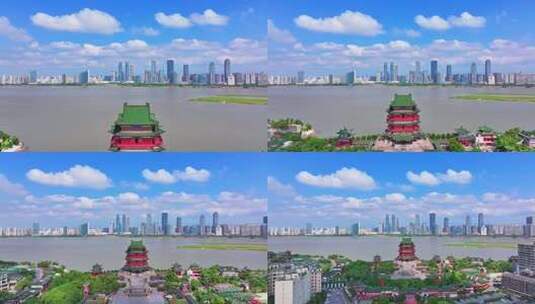 南昌滕王阁航拍高清在线视频素材下载
