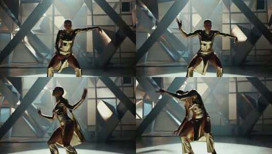 女性舞者舞台舞蹈表演高清在线视频素材下载