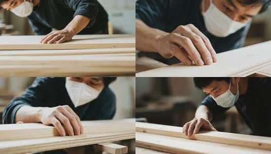 工人检查木材素材高清在线视频素材下载
