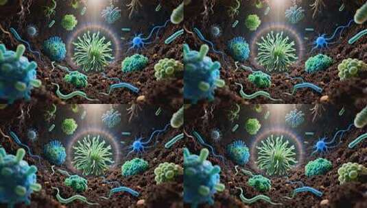 微观细菌细胞素材高清在线视频素材下载