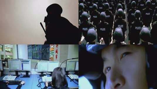 震撼人民警察交警宣传集锦镜头高清在线视频素材下载