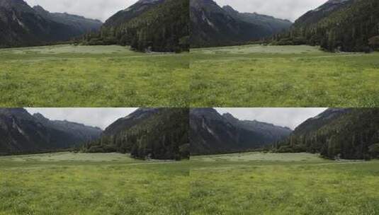 4k超清川西高原航拍湖泊牧场山谷高清在线视频素材下载