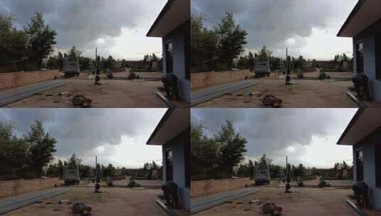 庭院施工现场素材高清在线视频素材下载