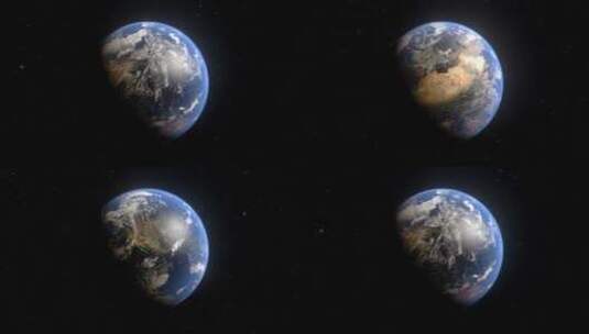 白昼黑夜分明的旋转地球高清在线视频素材下载