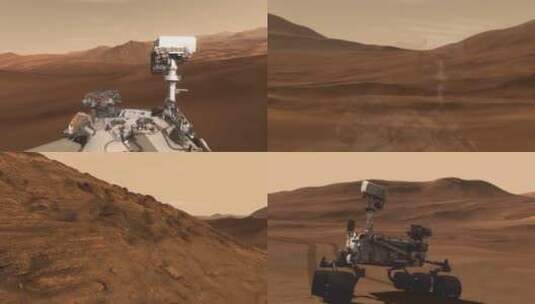 探索火星表面的探测器高清在线视频素材下载