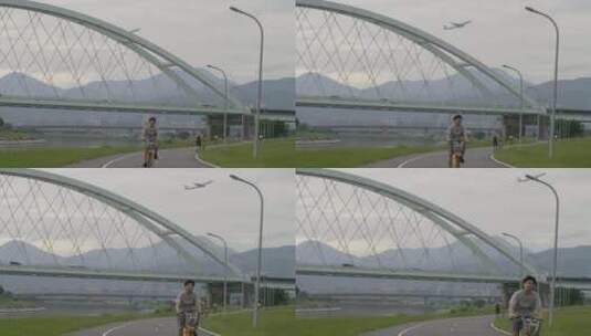 台北的一座现代大桥高清在线视频素材下载