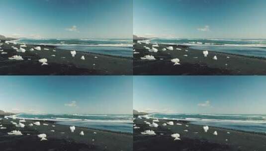 冰岛的黑沙滩高清在线视频素材下载