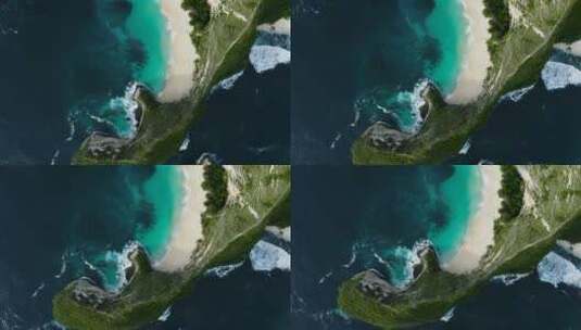 航拍海岛的美丽景观高清在线视频素材下载