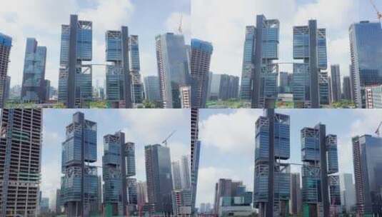 深圳大疆总部 天空之城大厦cbd高清在线视频素材下载
