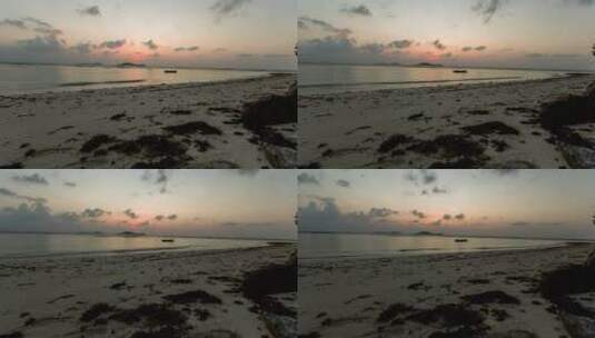 从海滩上看到的黄昏高清在线视频素材下载