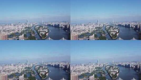 广东省广州市市中心城市风光航拍高清在线视频素材下载