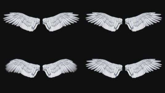 圣洁的天使白色羽毛翅膀特效合成2高清在线视频素材下载
