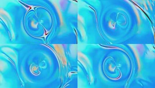 蓝色波浪漩涡液体海水摄影高清在线视频素材下载