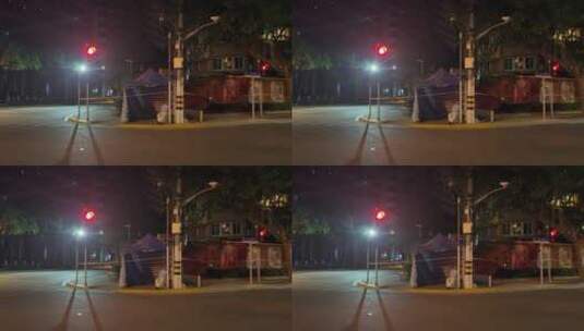 上海封城中的夜晚街道高清在线视频素材下载