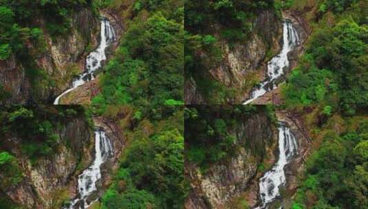 峡谷中的瀑布高清在线视频素材下载