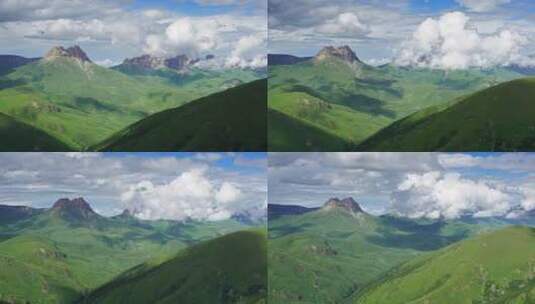 高加索山脉的延时景观高清在线视频素材下载