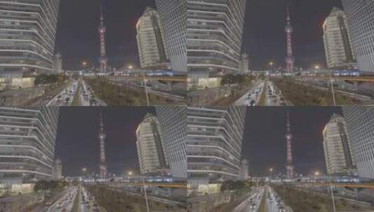 上海陆家嘴金融中心-上海夜景-外滩金融中心高清在线视频素材下载