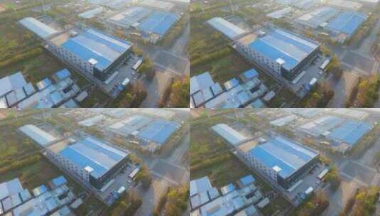 航拍陕西城市现代化发展建筑高清在线视频素材下载