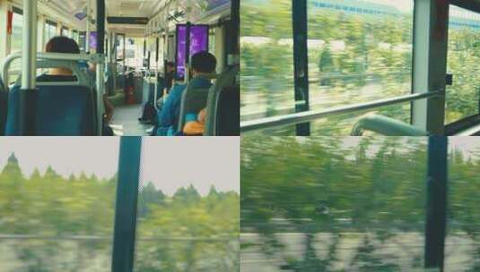 北京公交车行驶高清在线视频素材下载