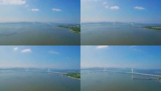 航拍深圳湾大桥高清在线视频素材下载