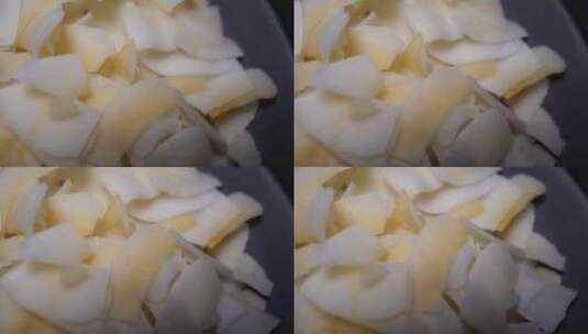 椰子片椰子干零食香脆高清在线视频素材下载