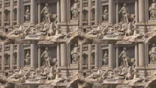 喷泉上的罗马雕塑高清在线视频素材下载