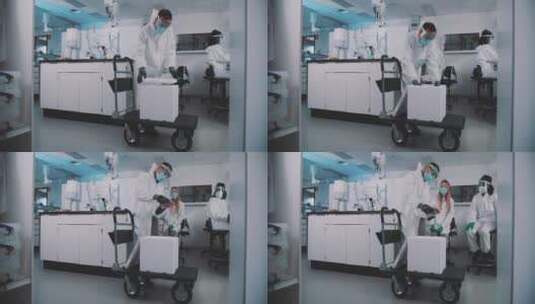 实验室里忙碌的医生高清在线视频素材下载