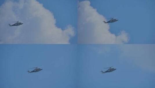 警用直升飞机空中巡逻高清在线视频素材下载